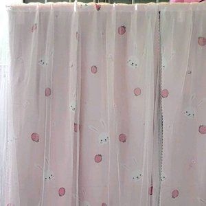 Curtains with 2 layers of cute textures, no drilling, sure